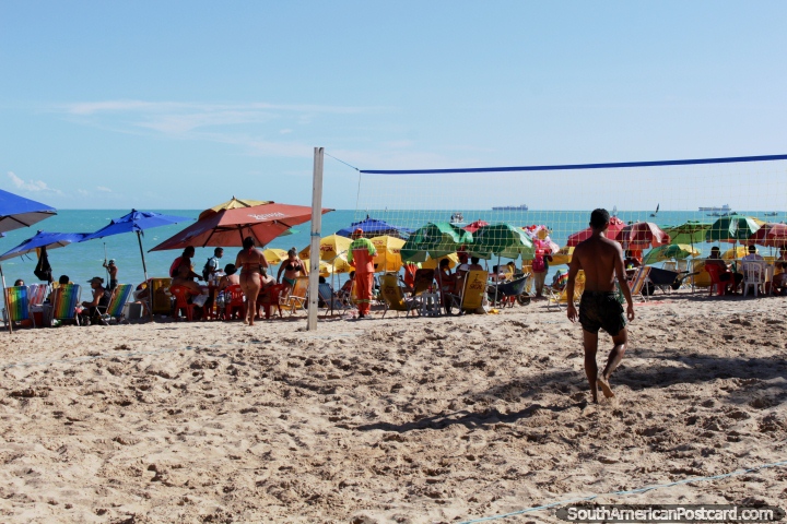 Voleibol y otras actividades estn disponibles en Playa Pajucara en Maceio. (720x480px). Brasil, Sudamerica.