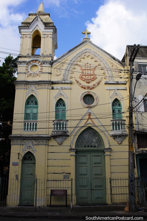 Santa Cecilia Church (1683) in Recife, in 1882 it was donated to the Santa Cecilia Brotherhood. (480x720px). Brazil, South America.