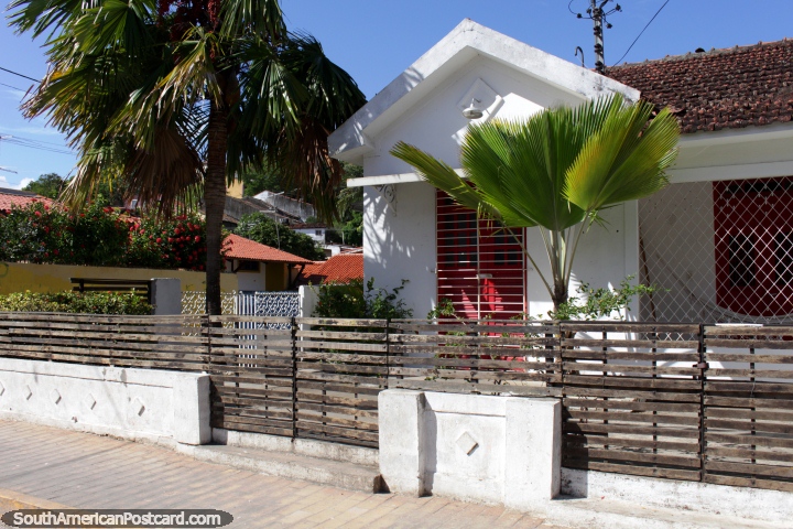 Nice trees and gardens at this modern house in Olinda. (720x480px). Brazil, South America.