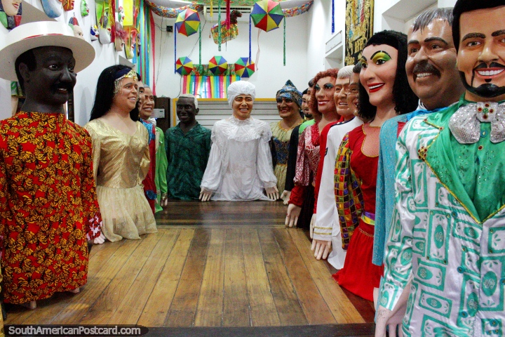 Room of Bonecos, characters used for carnivals and fun in Olinda. (720x480px). Brazil, South America.