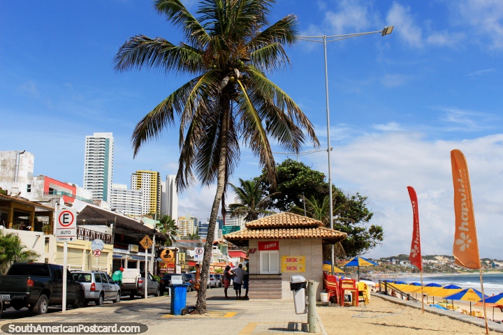 The main street in Ponta Negra, Natal is 14kms north, big contrast. (720x480px). Brazil, South America.