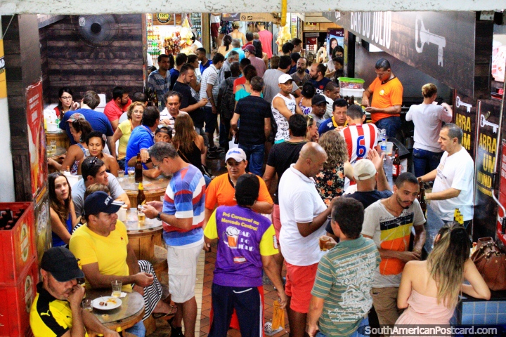 An informal bar and restaurant at Central Market, Belo Horizonte. (720x480px). Brazil, South America.