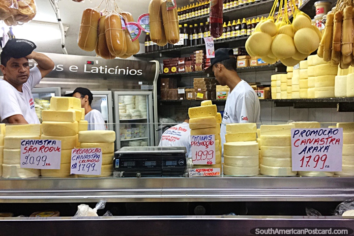 Canastra cheese from Sao Roque, Central Market in Belo Horizonte. (720x480px). Brazil, South America.