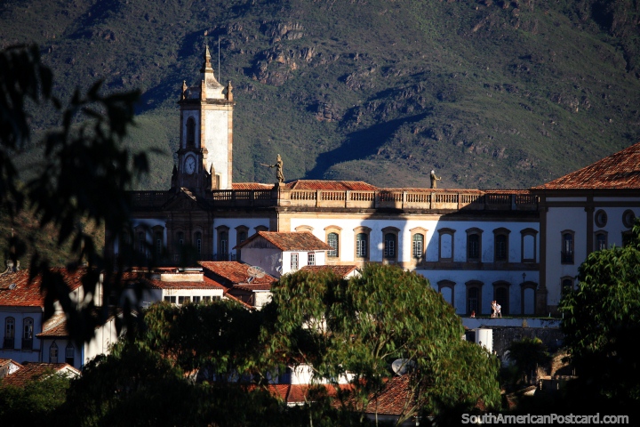View of the Museu da Inconfidencia, was once a jail, iconic building of Ouro Preto. (720x480px). Brazil, South America.