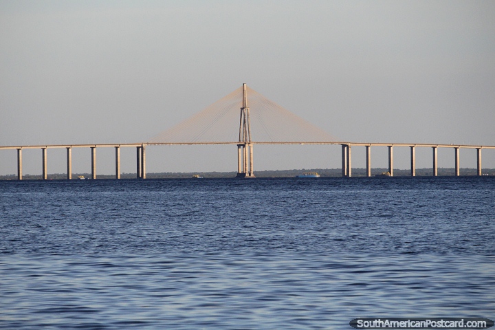 Bridge over the Negro River in Manaus, opened in 2011. (720x480px). Brazil, South America.