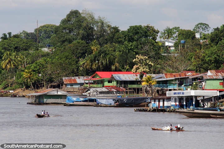 Benjamin Constant, pueblo verde en el corazn del Amazonas junto al ro. (720x480px). Brasil, Sudamerica.