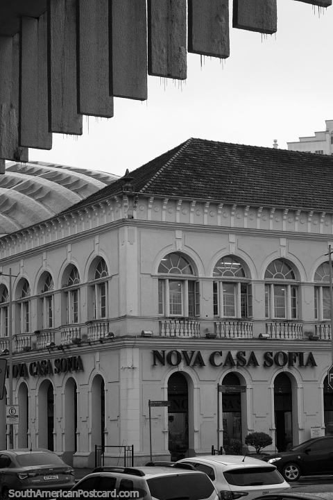 Nova Casa Sofia, historic building with many arches in Joinville. (480x720px). Brazil, South America.