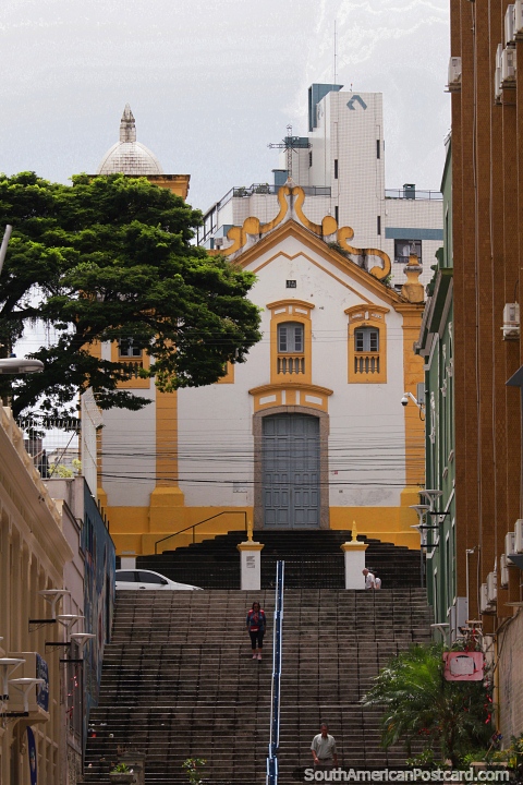 Our Lady of the Rosary and Saint Benedict Church (built 1787-1830) in Florianopolis. (480x720px). Brazil, South America.