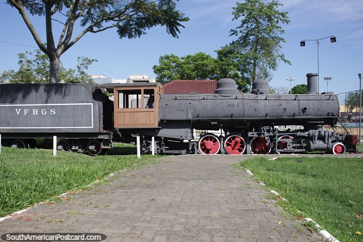 An antique train at the old train station in Santa Cruz do Sul. (720x480px). Brazil, South America.