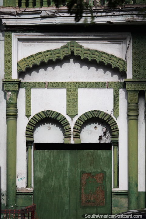 Old facade of Clube Livramento in Santana do Livramento. (480x720px). Brazil, South America.