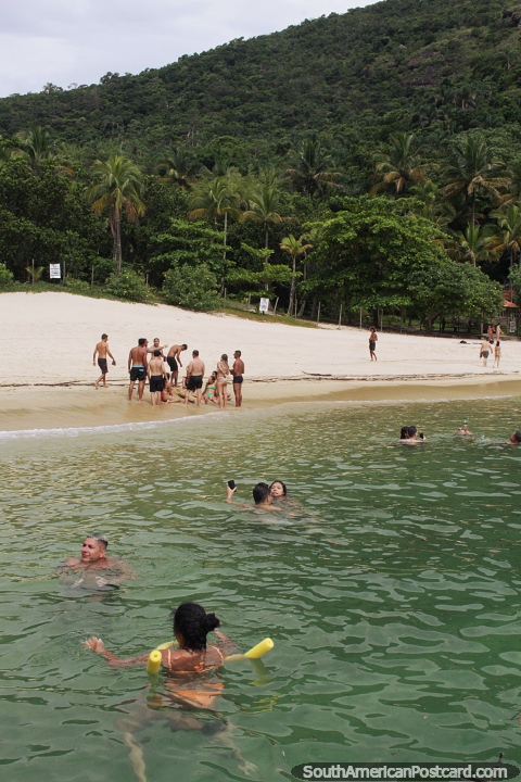 Meros Beach, one of many beaches around Ilha Grande to swim at. (480x720px). Brazil, South America.