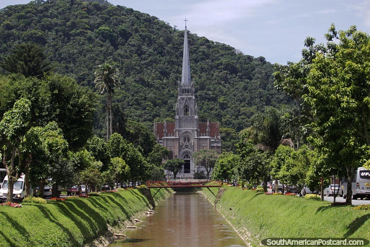 Sao Pedro de Alcantara Cathedral in Petropolis, a gothic church opened in 1925 and final resting place of Dom Pedro II. (720x480px). Brazil, South America.