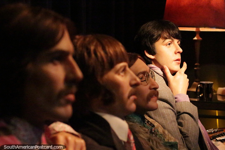 The Beatles with Paul McCartney in light at the Petropolis Wax Museum. (720x480px). Brazil, South America.