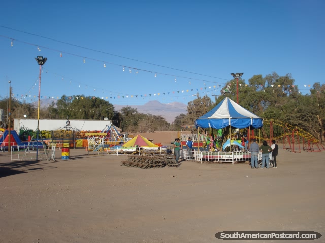 Kids fairground at San Pedro de Atacama. (640x480px). Chile, South America.
