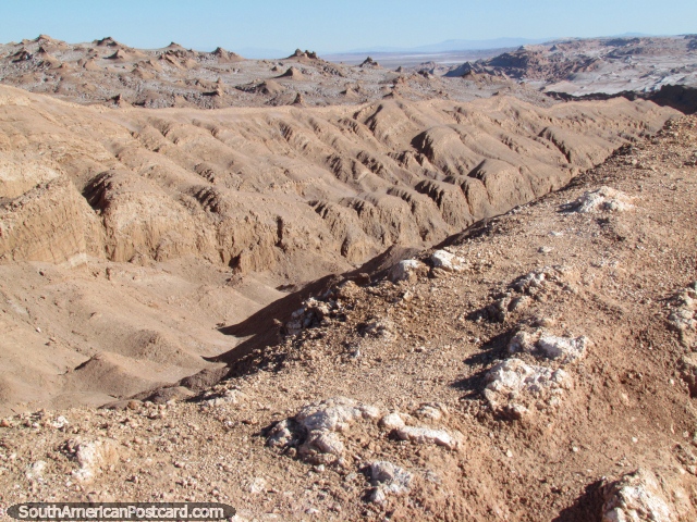 A textura de natas batidas, as rochas no Vale da Lua, San Pedro de Atacama. (640x480px). Chile, Amrica do Sul.