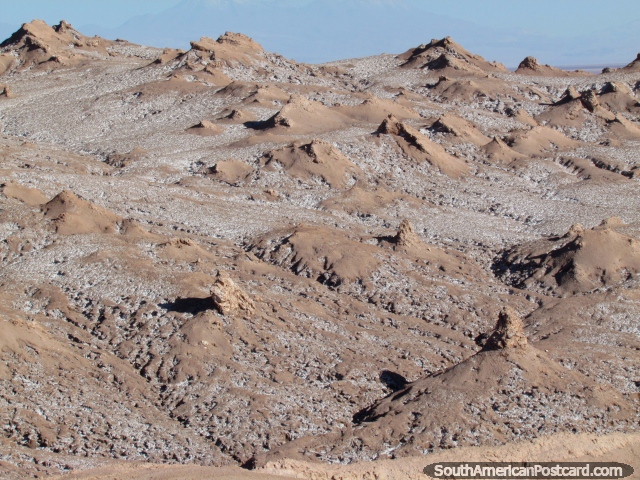 Vista de perto das formaes de rocha espetaculares no Vale da Lua em San Pedro de Atacama. (640x480px). Chile, Amrica do Sul.
