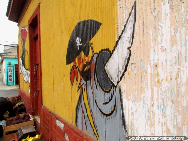 Coquimbo foi uma vez um lugar popular de piratas, daqui o forte. (640x480px). Chile, Amrica do Sul.