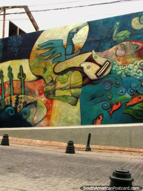 Descrevendo a história de Coquimbo, 'El Mural' é uma visão que vale a pena ver. (480x640px). Chile, América do Sul.