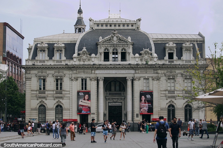 Central Post Office Building in Santiago, built in 1881, renovated in 1908. (720x480px). Chile, South America.