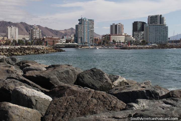 Antofagasta on the coast, the central, modern and historic city. (720x480px). Chile, South America.