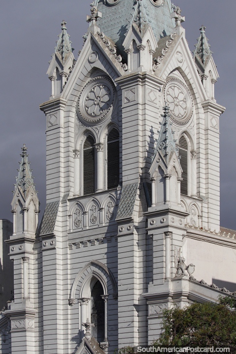 Neo-Gothic white cathedral in Antofagasta, built between 1907-1917. (480x720px). Chile, South America.