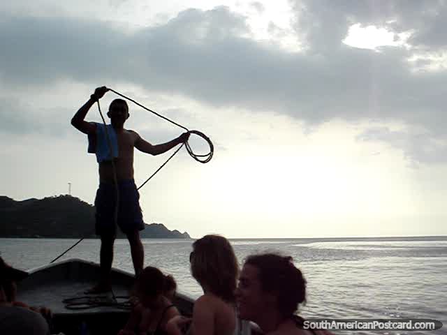 Chegando atrs a Taganga de Tayrona por barco. (640x480px). Colmbia, Amrica do Sul.