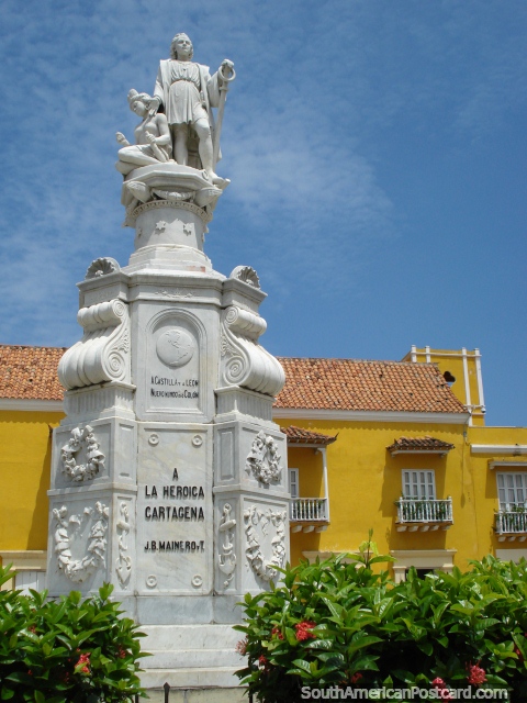 Un monumento del La Heroica Cartagena. (480x640px). Colombia, Sudamerica.