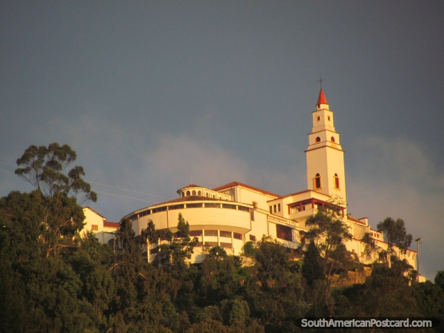 Monserrate Church at the top of the mountain in Bogota. (640x480px). Colombia, South America.
