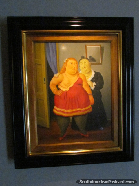 Celestina, que pinta em Museu Botero em Bogot. (480x640px). Colmbia, Amrica do Sul.