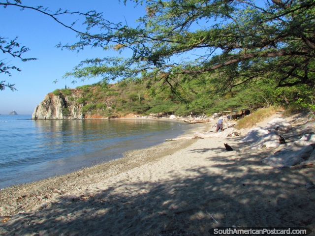 Playa de Pescador, (Praia de Fishermens), o seguinte ao longo de Taganga. (640x480px). Colmbia, Amrica do Sul.