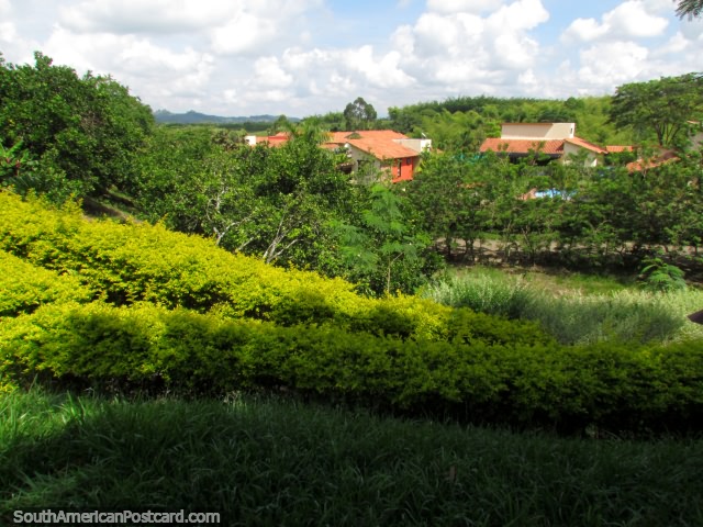 The villas at Decameron Panaca amongst the trees, Armenia. (640x480px). Colombia, South America.