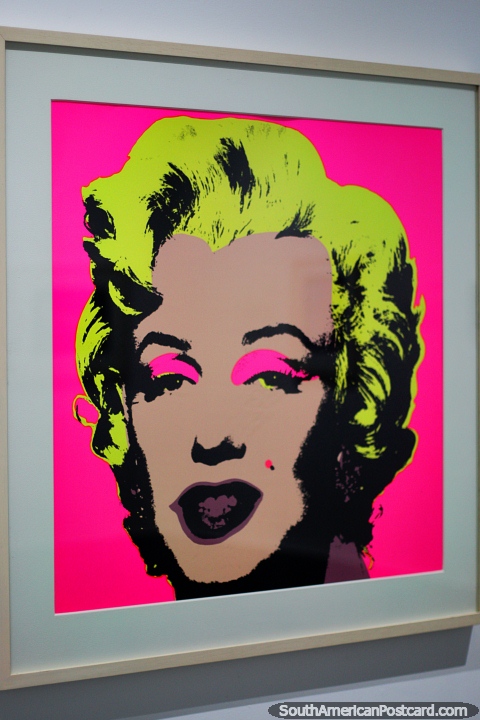 Marilyn Monroe by Andy Warhol, serigraph 1967, on display at the Tolima Art Museum in Ibague. (480x720px). Colombia, South America.