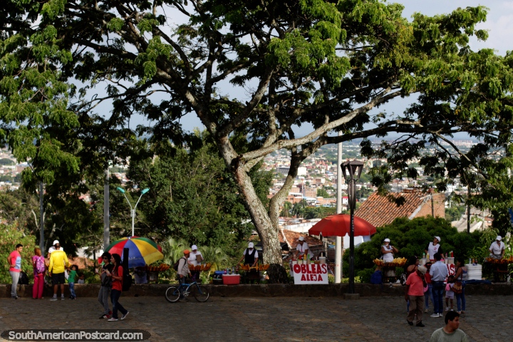 Peaceful park and nice setting at the top of San Antonio Hill in Cali. (720x480px). Colombia, South America.
