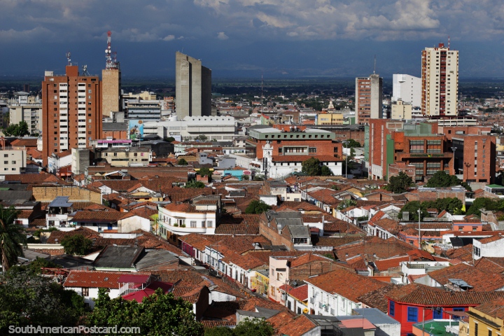 Looking down upon the San Antonio Neighborhood in Cali from the hill standing above it. (720x480px). Colombia, South America.
