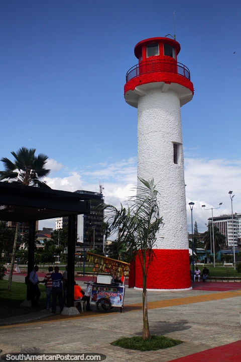 Lighthouse - El Faro, the tourist lookout for awesome views of the city and coast in Buenaventura. (480x720px). Colombia, South America.