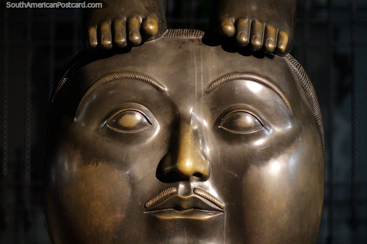 Thought (Pensamiento), 1992, bottom part of bronze work, Plaza Botero, Medellin. (720x480px). Colombia, South America.