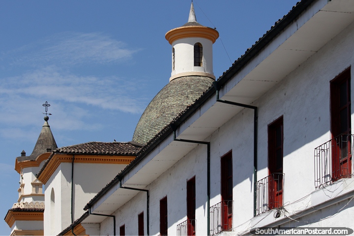 San Jose Church in Popayan is a national monument, the original was destroyed in the 1736 earthquake. (720x480px). Colombia, South America.