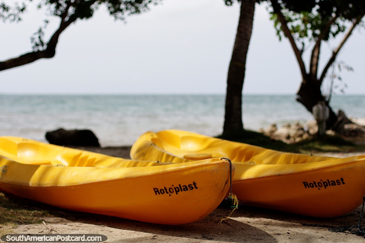 Kayaking as well as diving and snorkeling are fun activities on Tintipan Island. (720x480px). Colombia, South America.