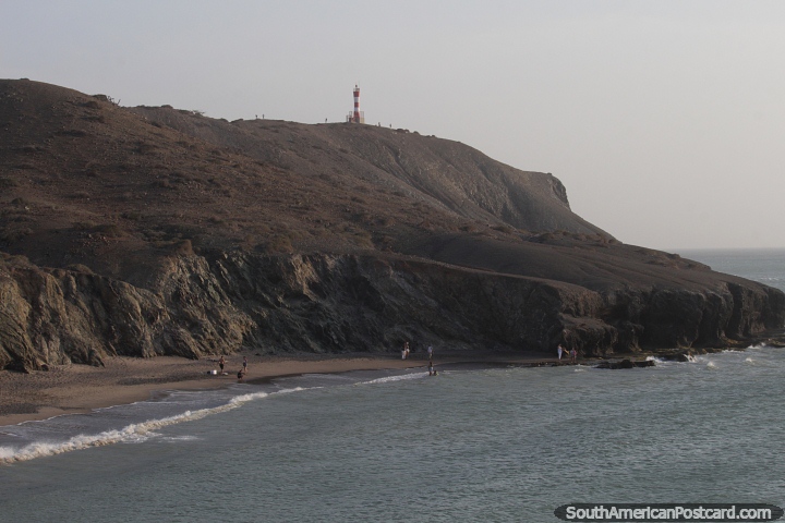 Eye of the Water beach and lighthouse in Cabo de la Vela. (720x480px). Colombia, South America.