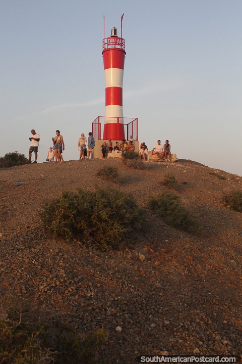 Cabo de la Vela lighthouse just before sunset, Guajira. (480x720px). Colombia, South America.