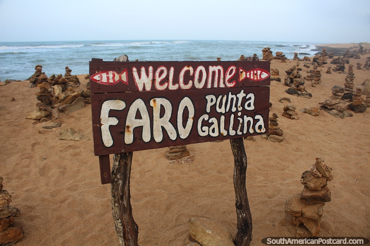Bem-vindo a Punta Gallinas, o ponto mais setentrional da Amrica do Sul. (720x480px). Colmbia, Amrica do Sul.