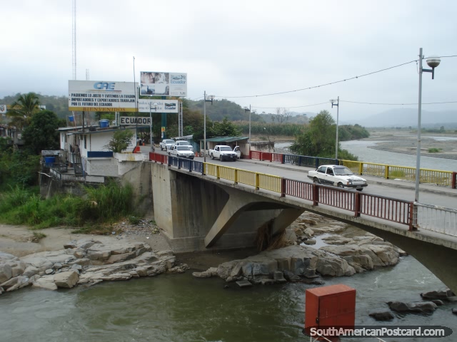 The bridge from Macara to Peru. (640x480px). Ecuador, South America.