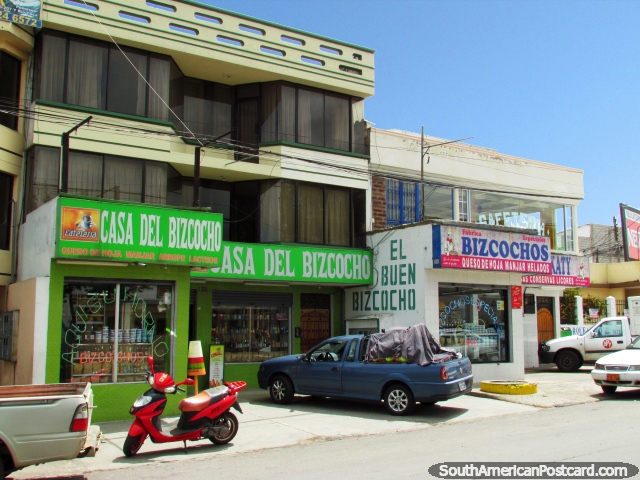 Bizcochos shops in Cayambe, yummy cheese Bizcochos. (640x480px). Ecuador, South America.