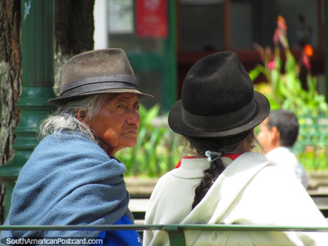 Local woman of Cayambe wearing hat. (640x480px). Ecuador, South America.