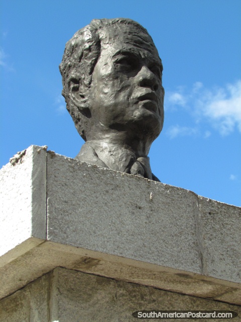 Juan Isaac Lovato Vargas monument in Quito. (480x640px). Ecuador, South America.