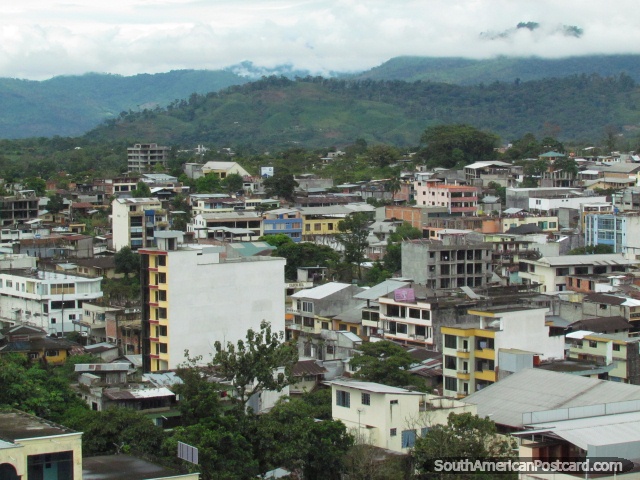 View of Macas from the balcony of the cathedral. (640x480px). Ecuador, South America.
