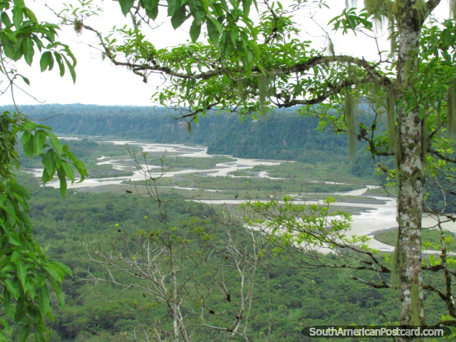 O rio Upano e mato em Macas. (640x480px). Equador, América do Sul.