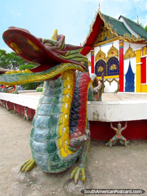 Dragão asiático em Parque Recreativo de Jipiro em Loja. (480x640px). Equador, América do Sul.