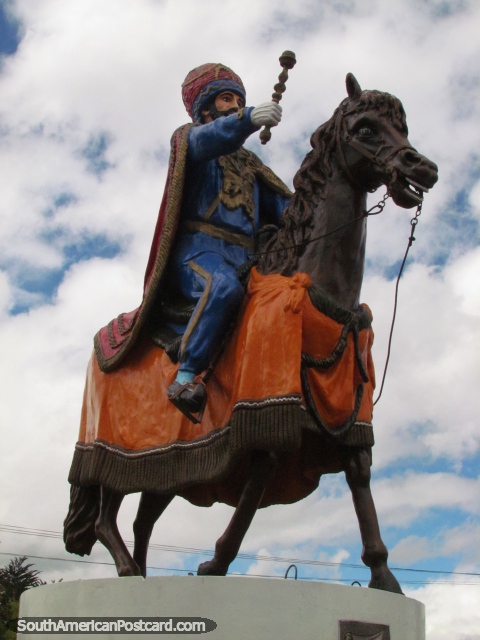 Rey Moro, um personagem do festival da Me bi-yearly de Latacunga Negra. (480x640px). Equador, Amrica do Sul.
