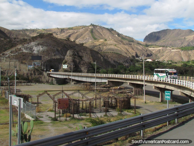 Bridge leading to a place called Carchi, north of Ibarra. (640x480px). Ecuador, South America.